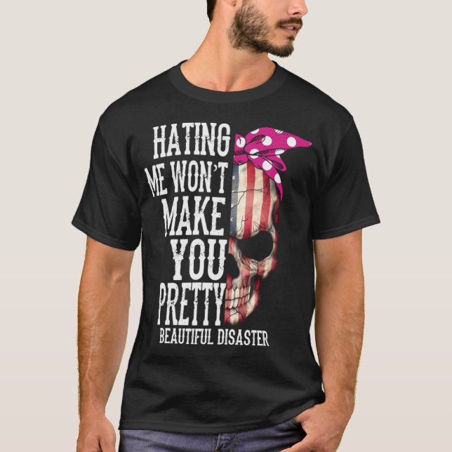 Skull Hating Me Won'T Make You Pretty Essential T-Shirt (Front)