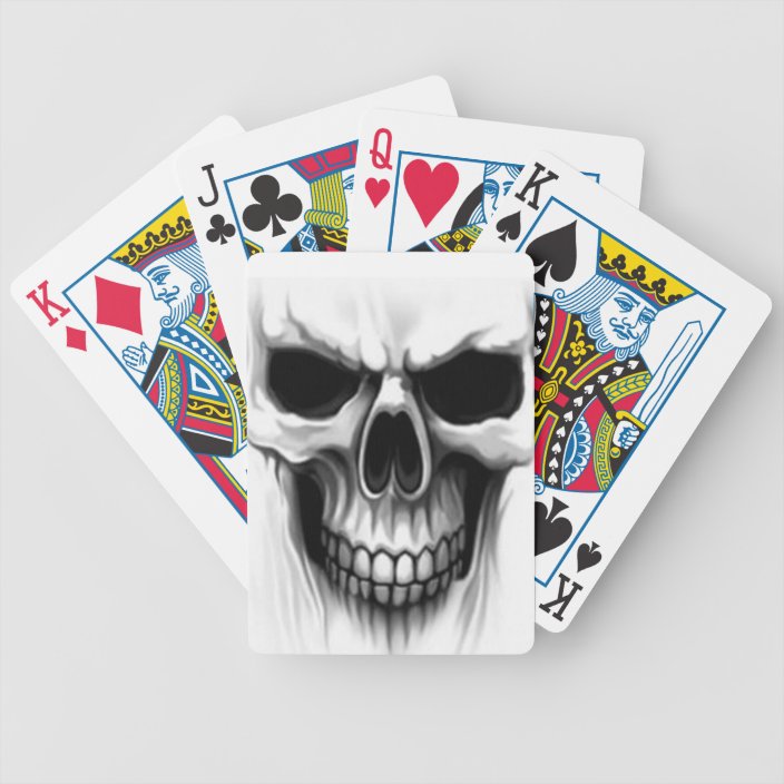 skull head bicycle playing cards