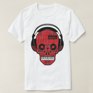 SKULL HEAD DJ PRODUCER TEE SHIRT