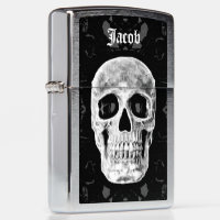 Skull Head Gothic Black And White Cool Custom
