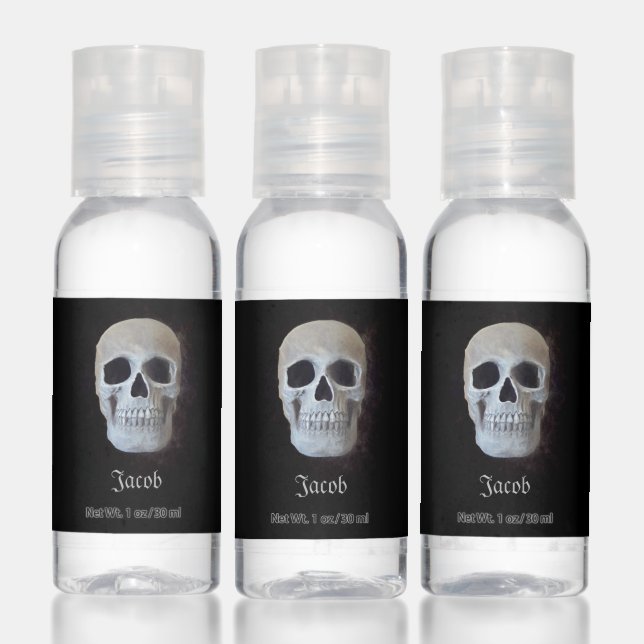 Skull Head Gothic Black And White Cool Hand Sanitizer (Set)
