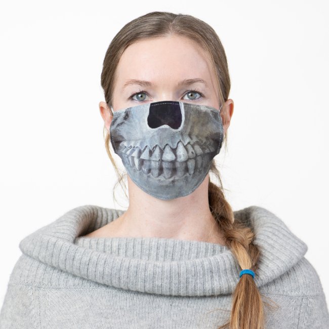 Skull Head Gothic Black And White Trendy Art Cloth Face Mask