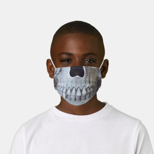Skull Head Gothic Black And White Trendy Art Kids Cloth Face Mask
