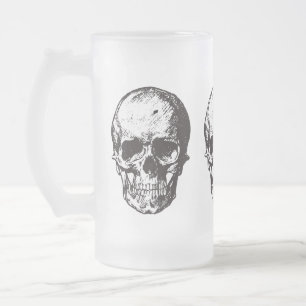 Skull Head Mug, Skull Head Beer Glass, Beer Glass, Frosted Glass Beer Mug