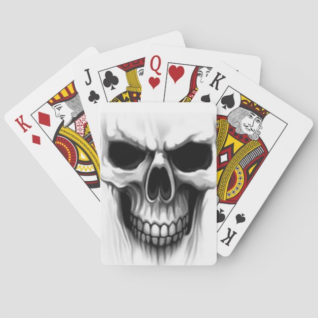 skull head poker cards (Back)
