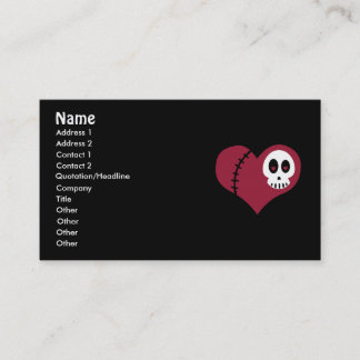 Skull Heart Business Cards