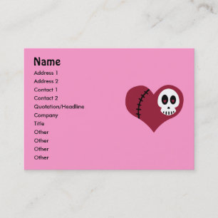 Skull Heart Business Cards