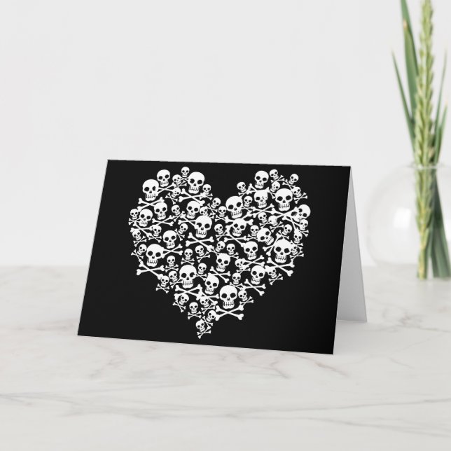 Skull Heart Holiday Card (Front)