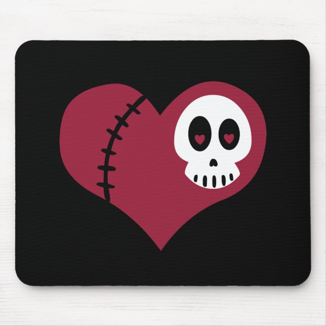 Skull Heart Mouse Pad (Front)