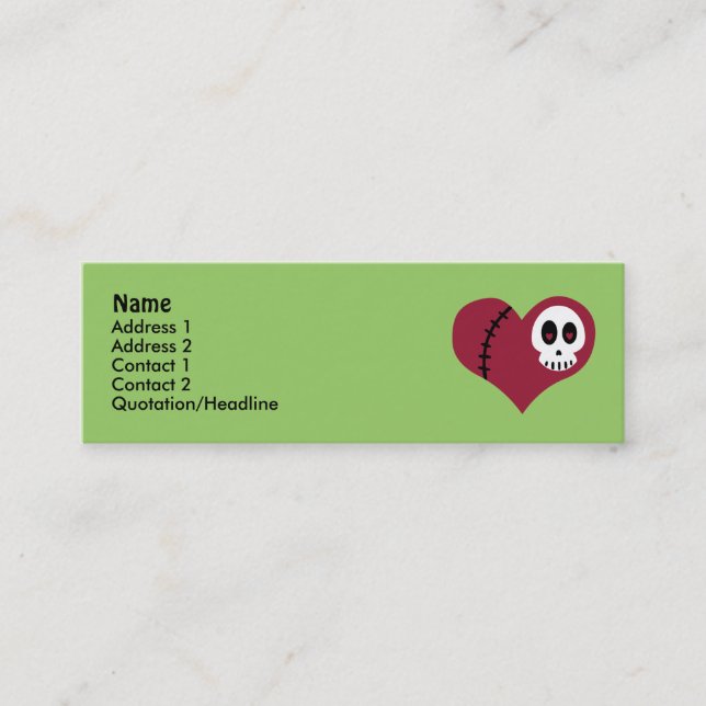 Skull Heart Profile Cards (Front)