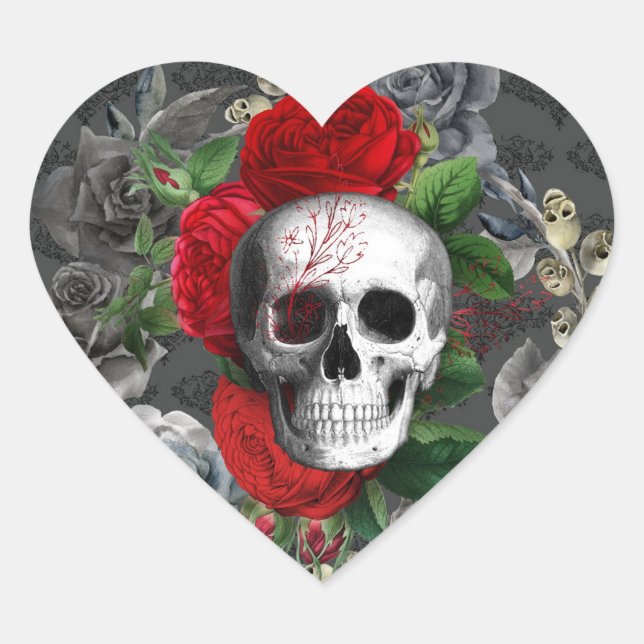 Skull Heart Sticker (Front)