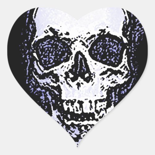 Skull Heart Sticker