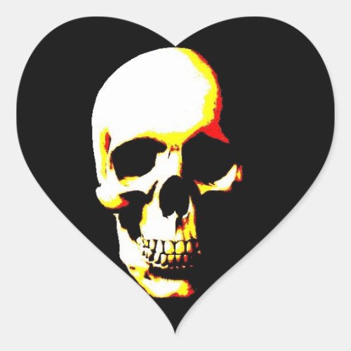 Skull Heart Sticker