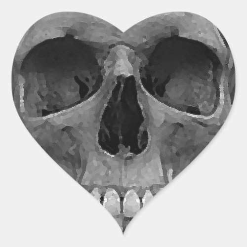 Skull Heart Sticker