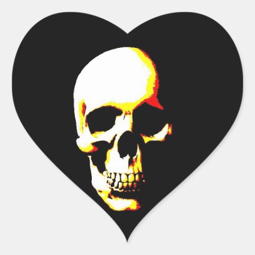 Skull Heart Stickers