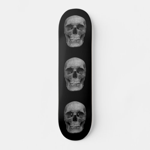 Skull _ Heavy Metal Fantasy Art Black Skateboard