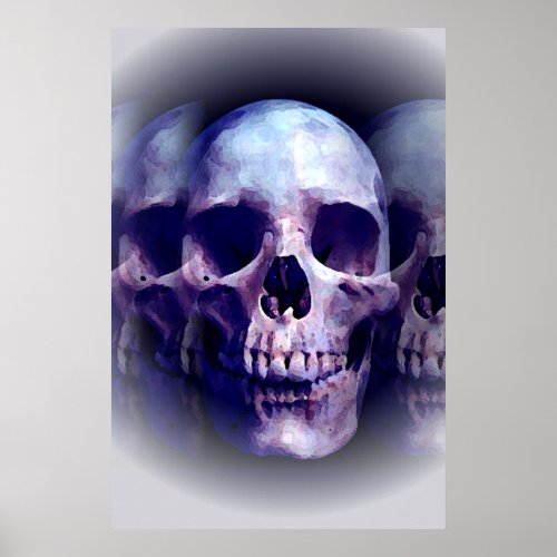 Skull Heavy Metal Fantasy Art Poster