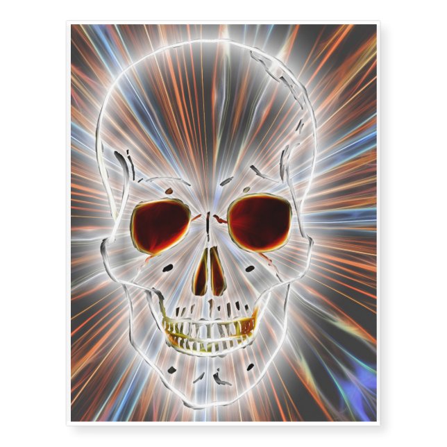 Skull Horror Gothic Temporary Tattoos (Front)