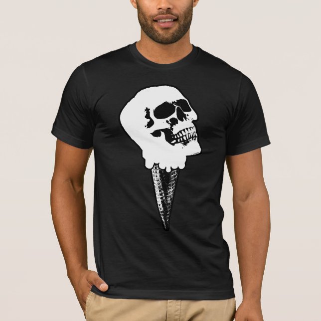 Skull Ice Cream Cone T-Shirt (Front)