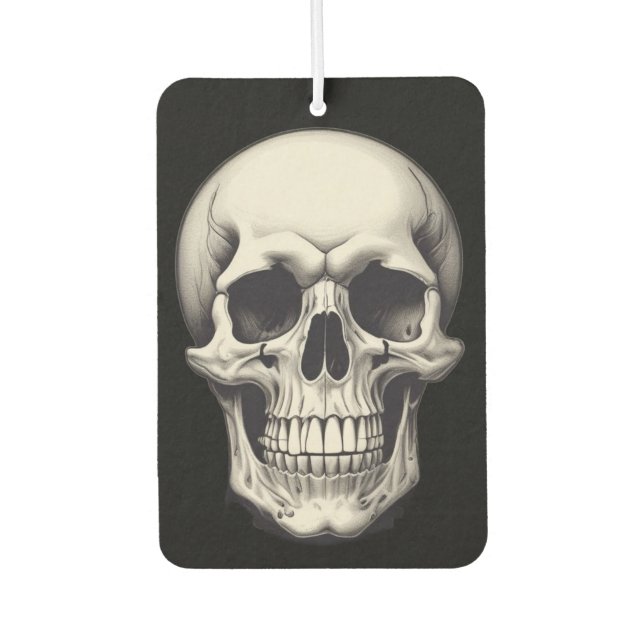 Skull Illustration Air Freshener (Front)