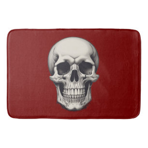 Skull Illustration Bath Mat