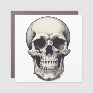Skull Illustration Car Magnet