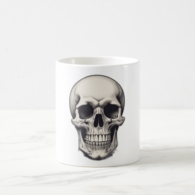 Skull Illustration Coffee Mug (Center)