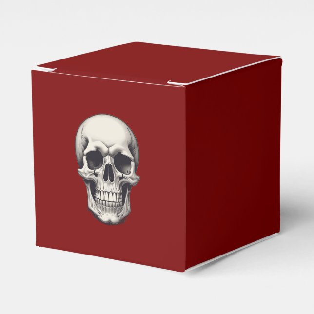 Skull Illustration Favor Boxes (Front Side)