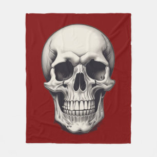 Skull Illustration Fleece Blanket