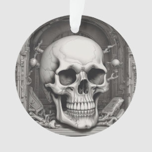 Skull Illustration Ornament