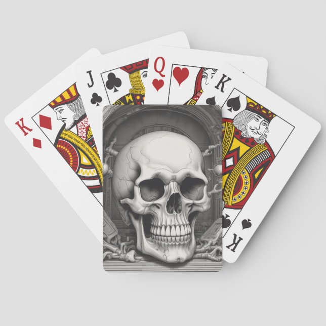 Skull Illustration Poker Cards (Back)