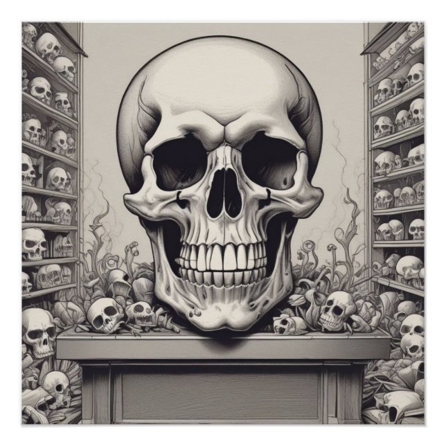 Skull Illustration Poster (Front)