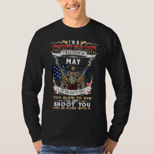 Skull I'm A Grumpy Old Man I Was Born In May T-Shirt