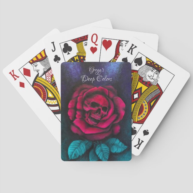 Skull in a Rose Classic Playing Cards (Back)