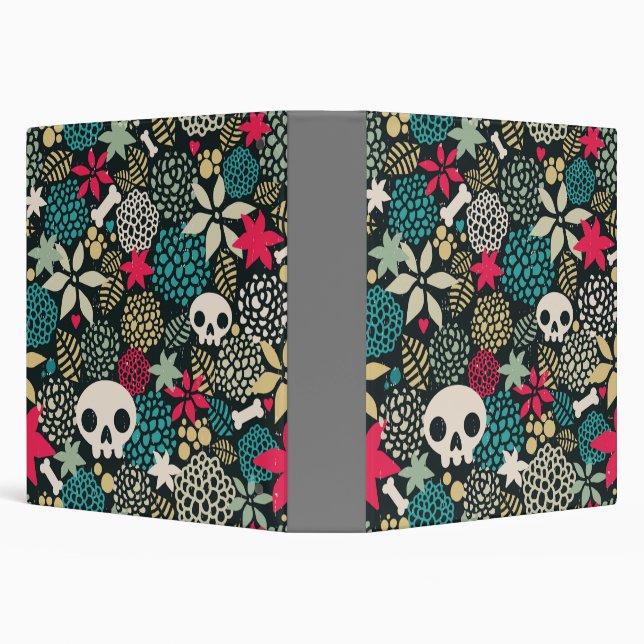 Skull in flowers 3 ring binder (Background)