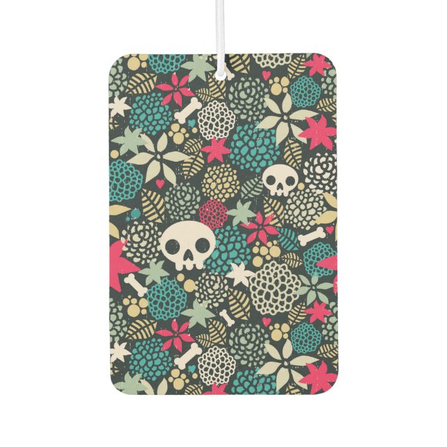 Skull in flowers air freshener (Front)