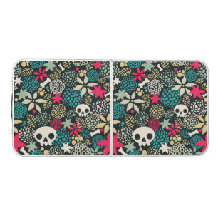 Skull in flowers beer pong table