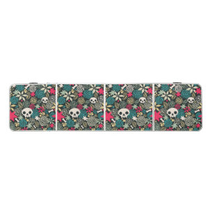 Skull in flowers beer pong table