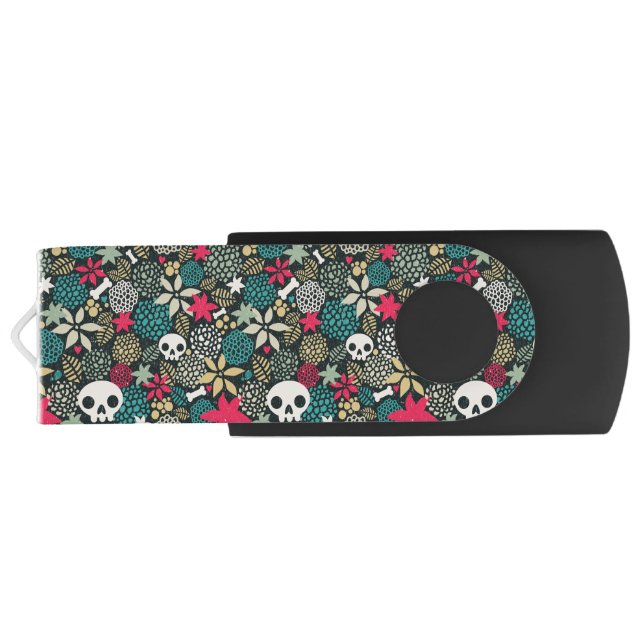 Skull in flowers flash drive (Back)