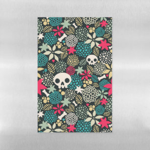 Skull in flowers magnetic dry erase sheet