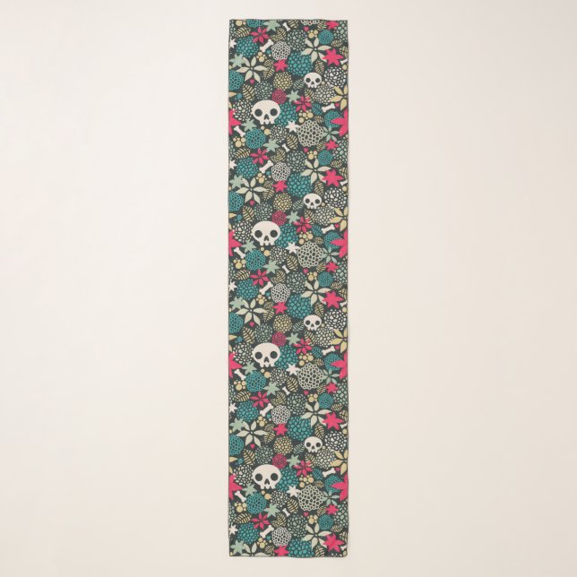 Skull in flowers scarf (Front)