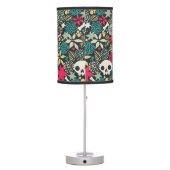 Skull in flowers table lamp (Back)