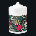 Skull in flowers teapot<br><div class="desc">-</div>