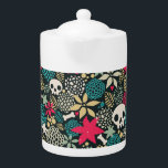 Skull in flowers teapot<br><div class="desc">-</div>