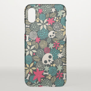 Skull in flowers iPhone x case