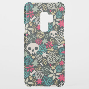 Skull in flowers uncommon samsung galaxy s9 plus case