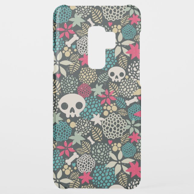 Skull in flowers uncommon samsung galaxy case (Back)