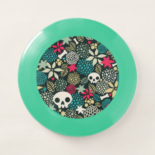 Skull in flowers Wham-O frisbee