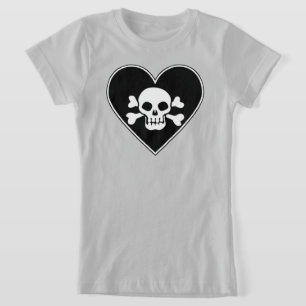 Skull in Heart T-Shirt