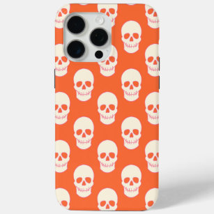 Skull in Pink, Orange and Cream iPhone 15 Pro Max Case
